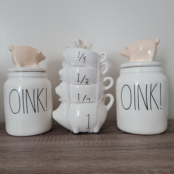 Rae Dunn pig measuring cups - Picture 2 of 2